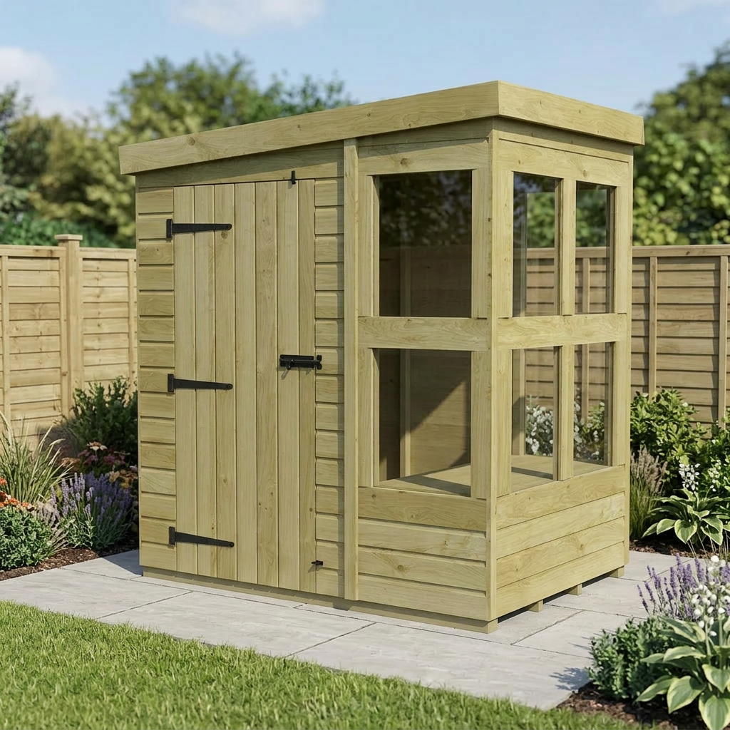 6 x 4 Pent Potting Shed - view 4