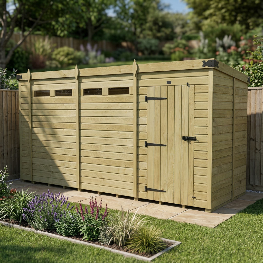 14 x 5 Security Pent Shed - view 4