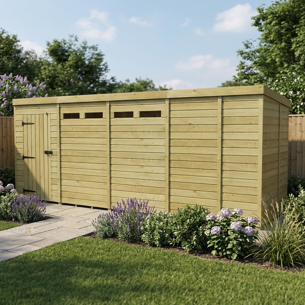17 x 5 Security Pent Shed - view 5
