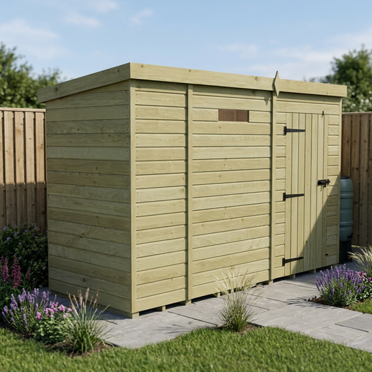 9 x 4 Security Pent Shed - view 2