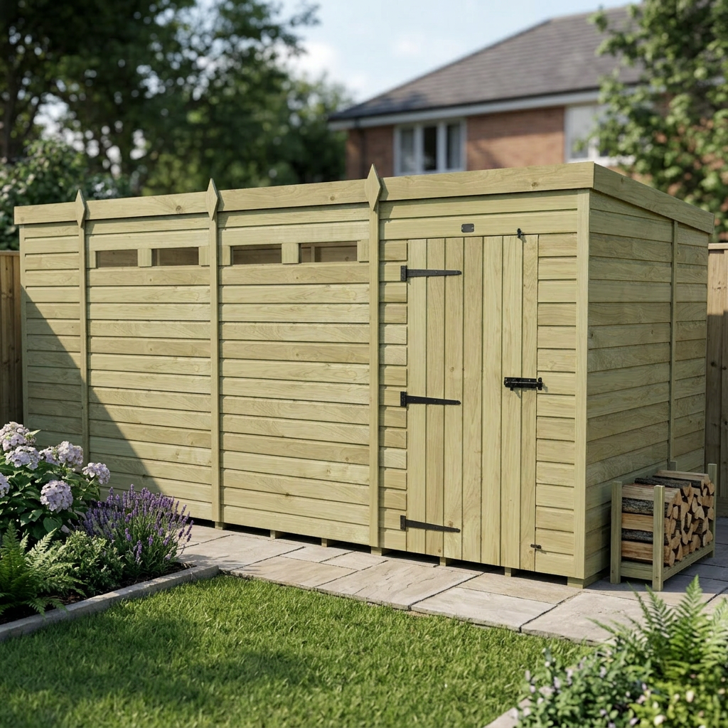 15 x 6  Security Pent Shed - view 4
