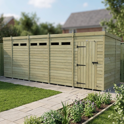 19 x 6  Security Pent Shed - view 3