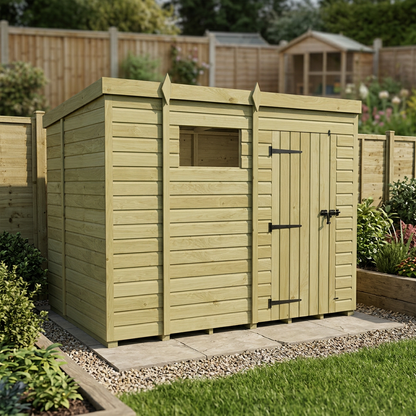 9 x 7 Security Pent Shed - Security Pent Shed