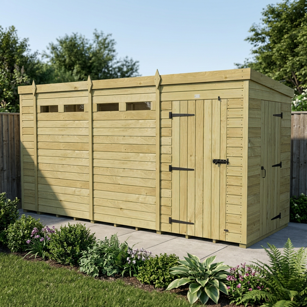 14 x 7 Security Pent Shed - view 3