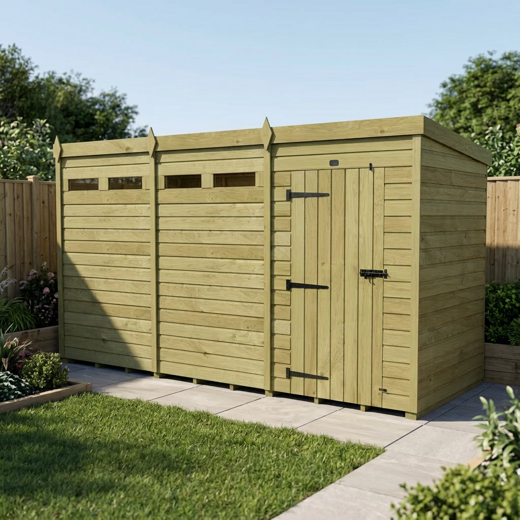 15 x 7 Security Pent Shed - view 4