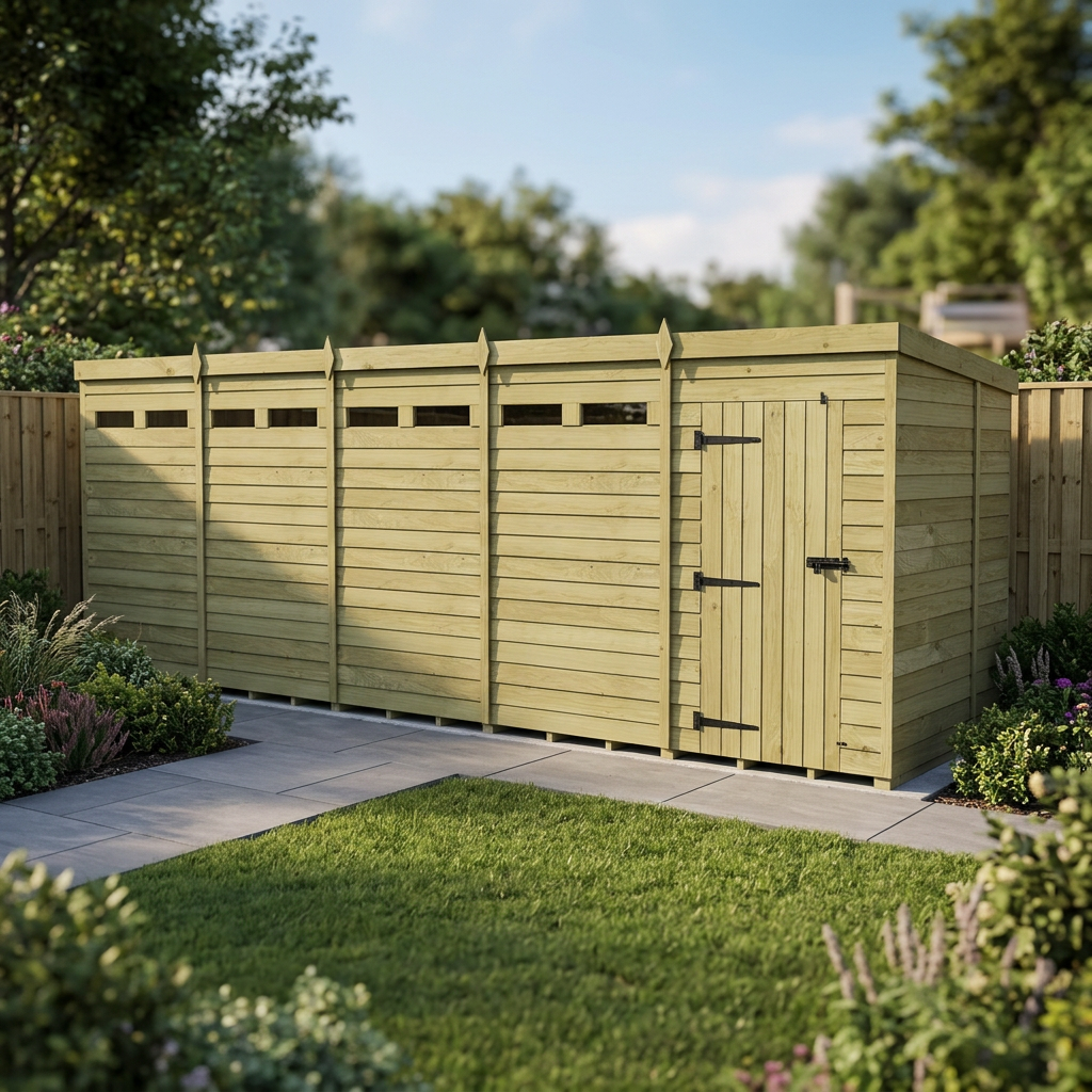 20 x 7 Security Pent Shed - view 4