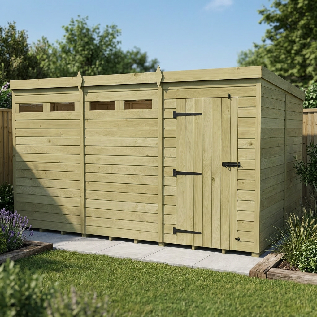 12 x 8 Security Pent Shed - view 3