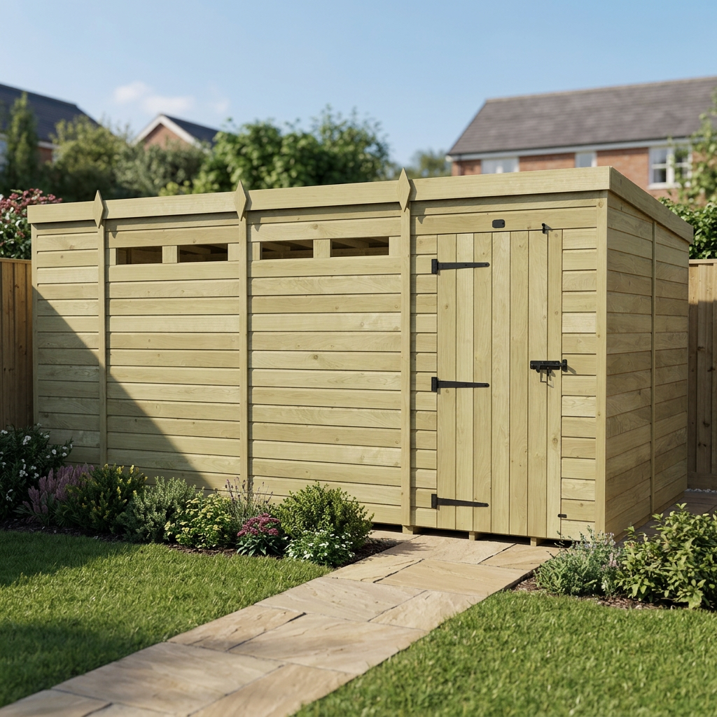 15 x 8 Security Pent Shed - view 4