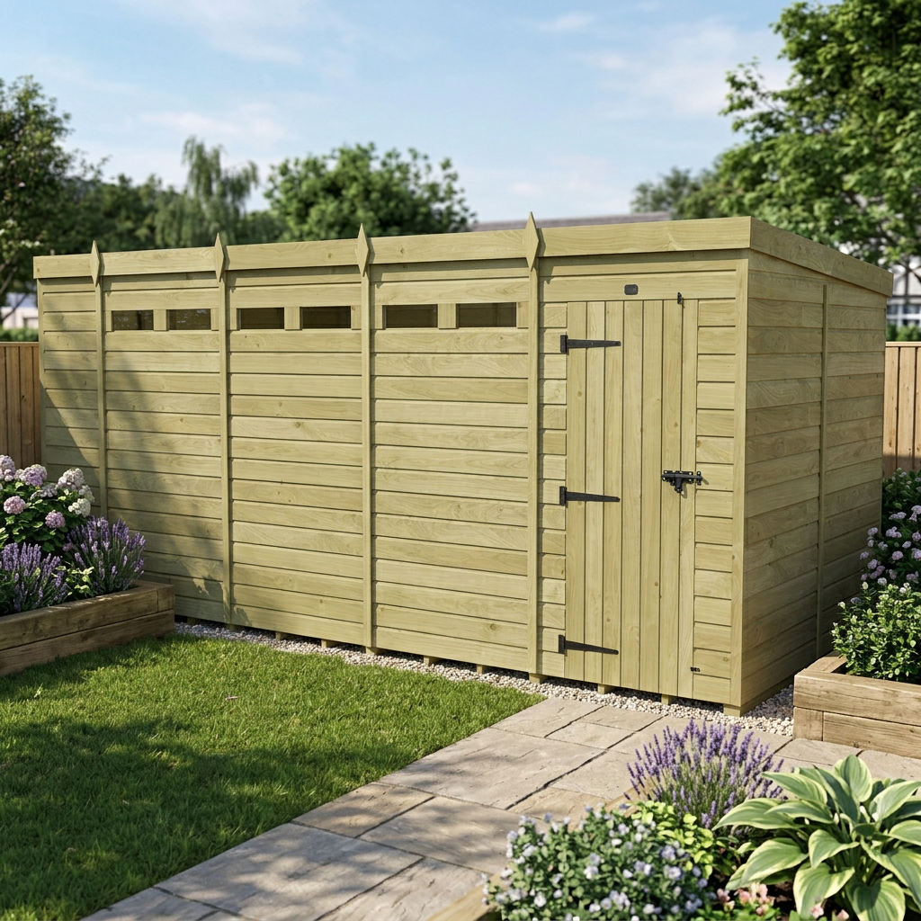 17 x 8 Security Pent Shed - view 3