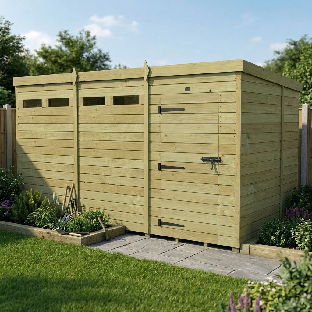 12 x 7 Security Pent Shed - view 3