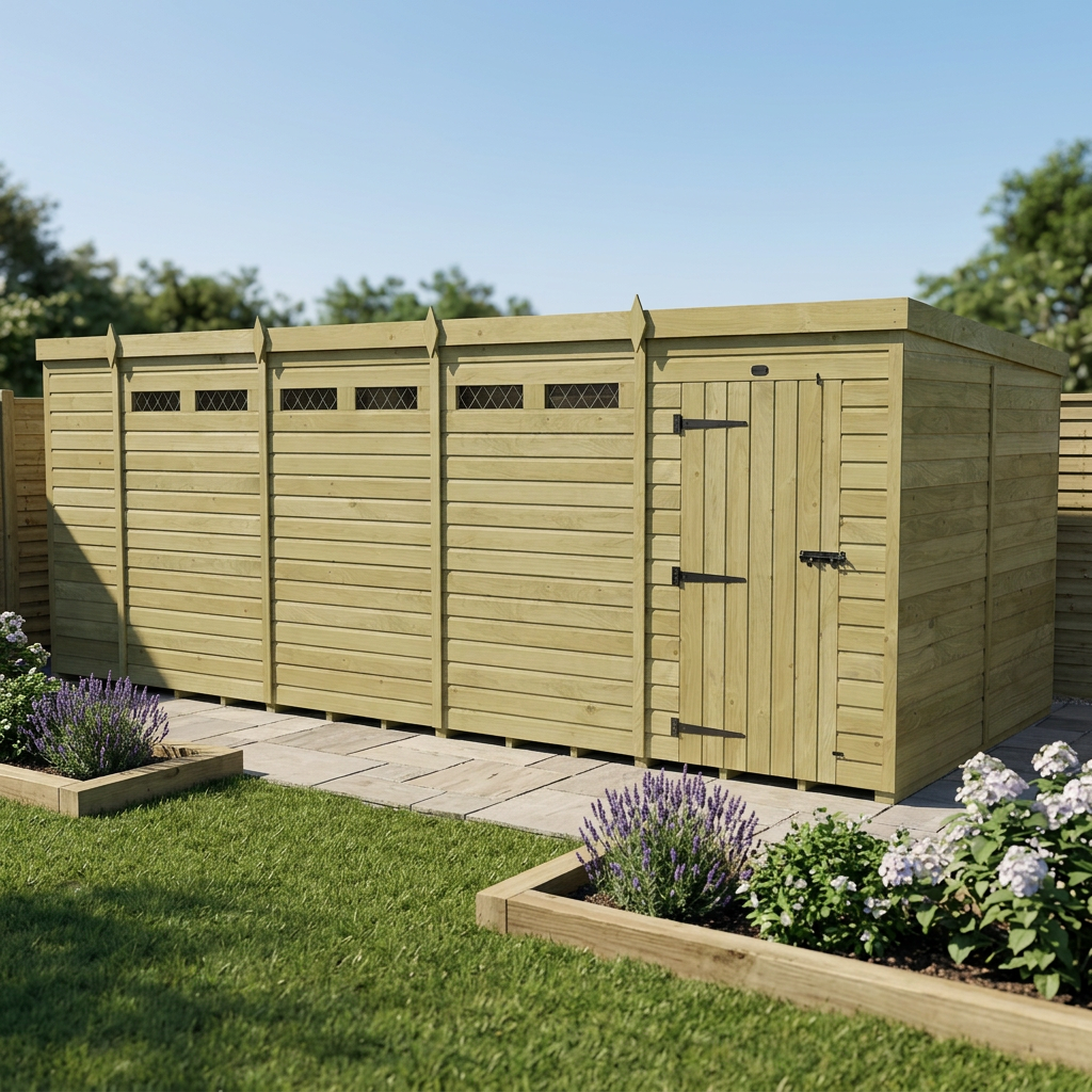 18 x 8 Security Pent Shed - view 3