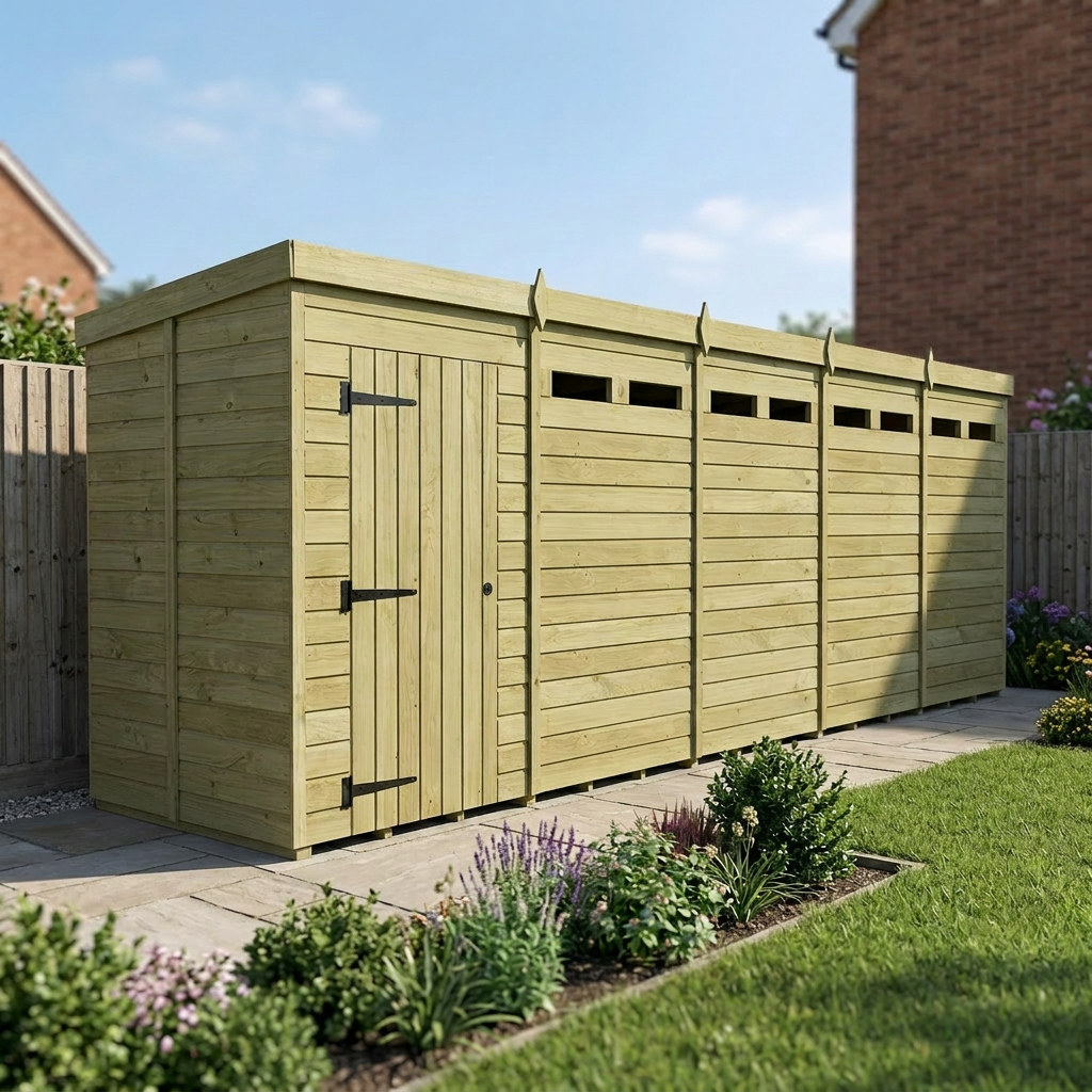 20 x 5 Security Pent Shed - view 4