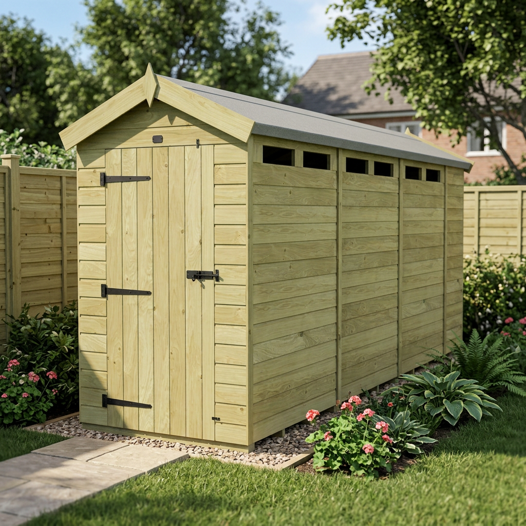 4 x 15  Apex Security Shed - view 3