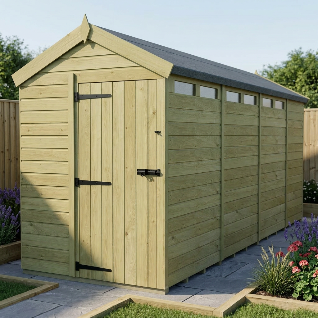 5 x 15 Apex Security Shed - view 3