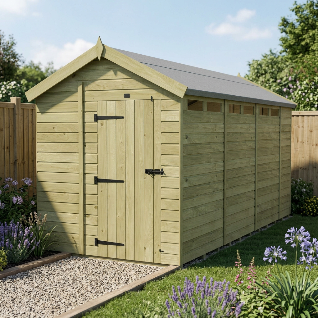 7 x 15 Apex Security Shed - view 3