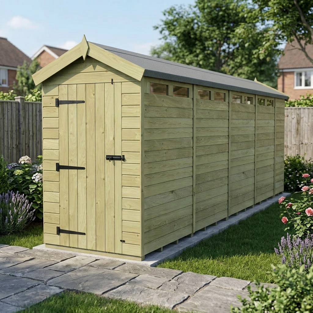 4 x 18  Apex Security Shed - view 3