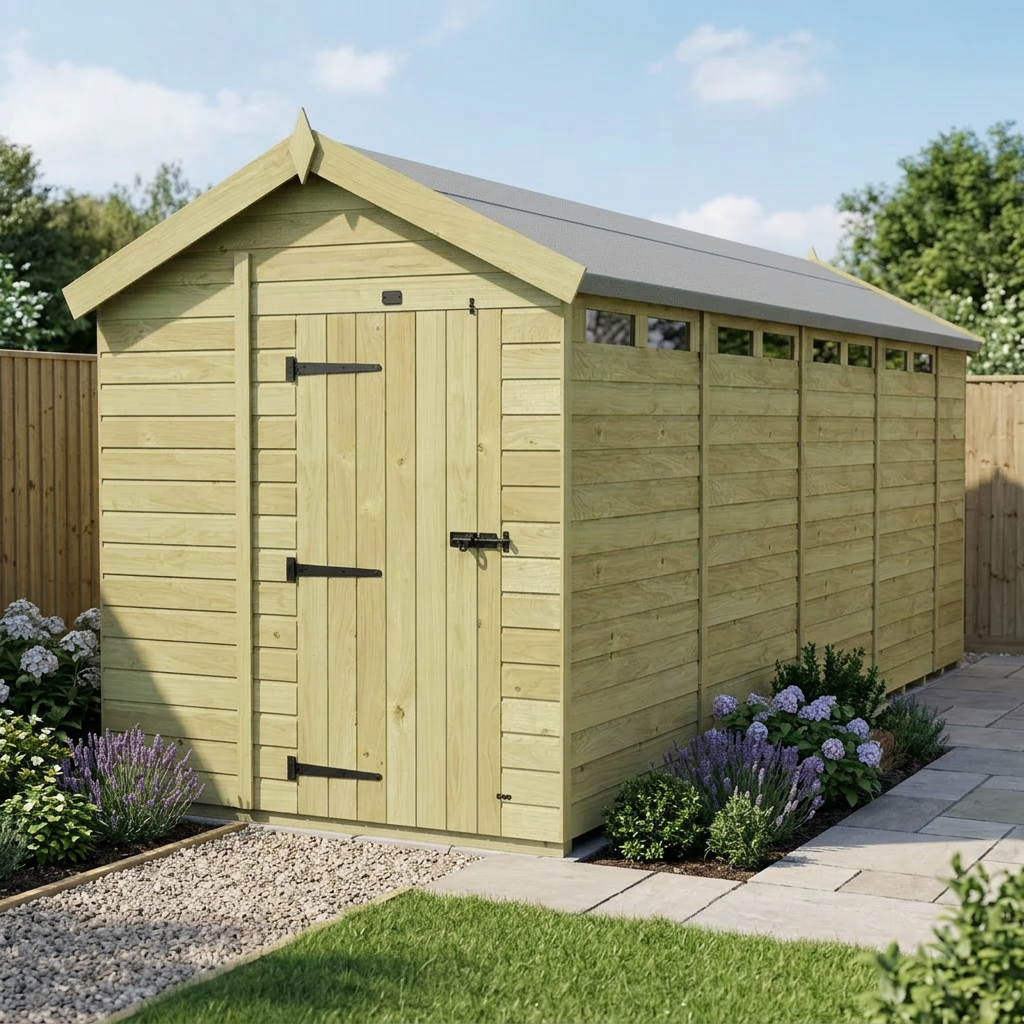 7 x 19 Apex Security Shed - view 4