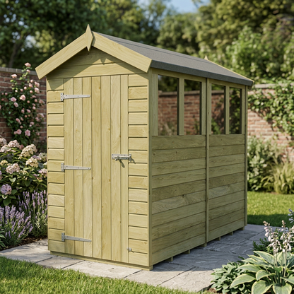 8 x 4 Apex Shed (Single Door, With Windows) - view 5