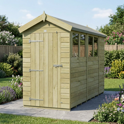 4 x 10 Apex Shed (Single Door, With Windows) - view 5