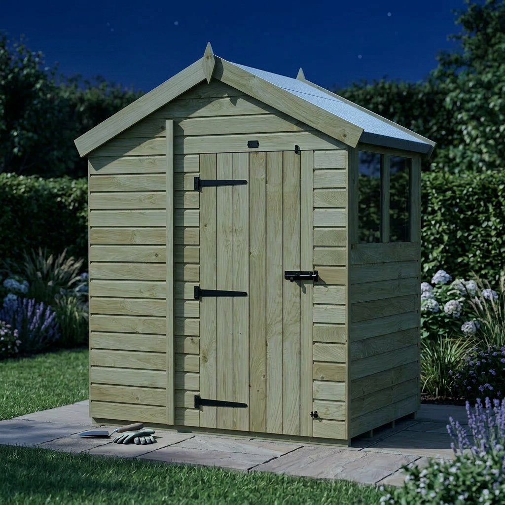4 x 6 Apex Shed (Single Door, With Windows) - view 6