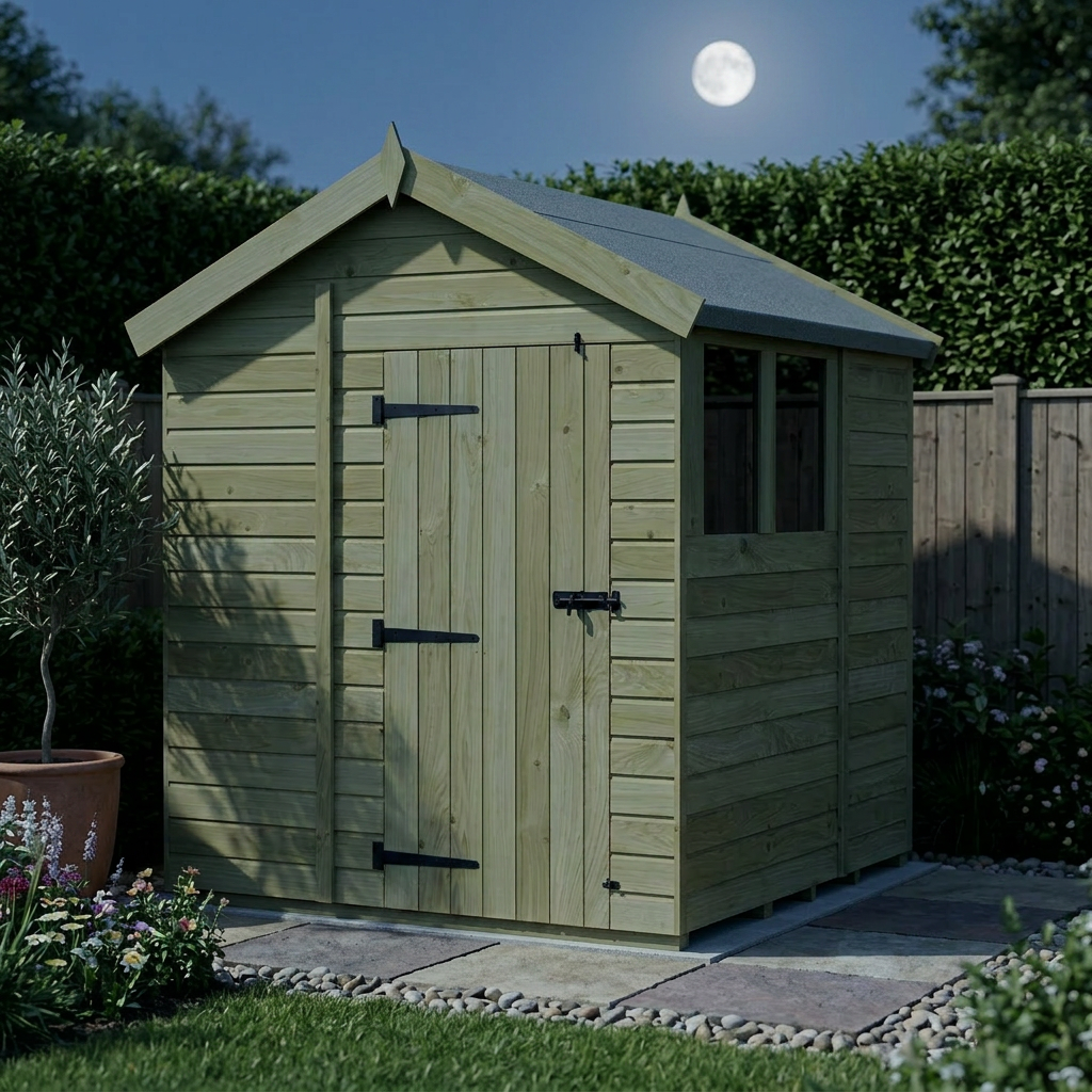 6 x 6 Apex Shed (Single Door, With Windows) - view 3