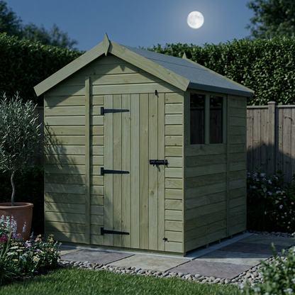 6 x 6 Apex Shed (Single Door, With Windows) - view 3