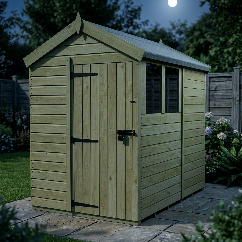 5 x 7 Apex Shed (Single Door, With Windows) - view 5