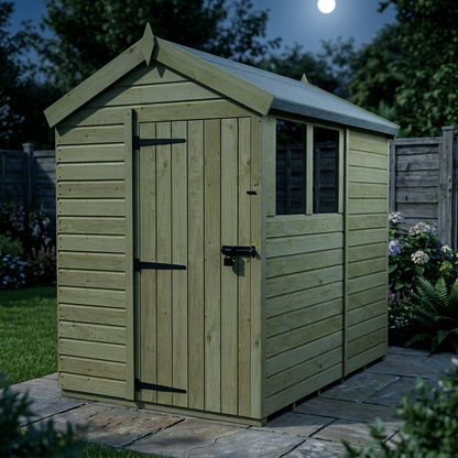 5 x 7 Apex Shed (Single Door, With Windows) - view 5