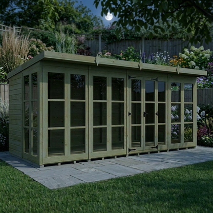 20 x 8 Georgian Window Pent Summer House - view 6