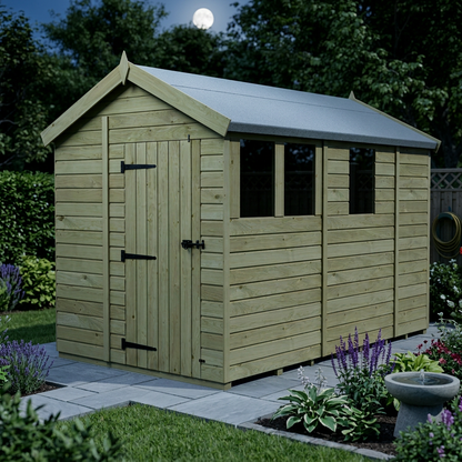 6 x 9 Apex Shed (Single Door, With Windows) - view 6