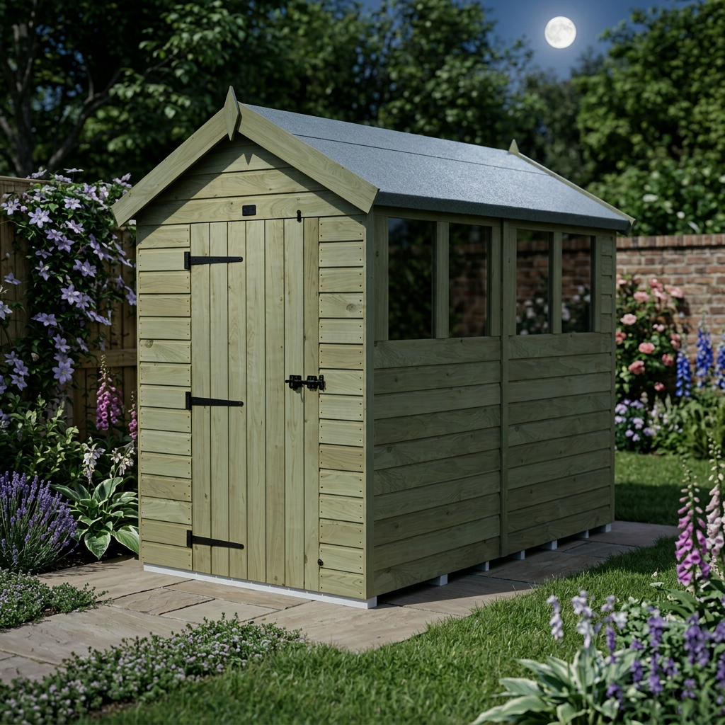 7 x 10 Apex Shed (Single Door, With Windows) - view 6