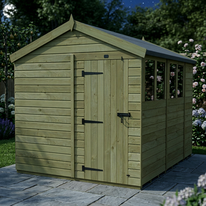 8 x 10 Apex Shed (Single Door, With Windows) - view 5