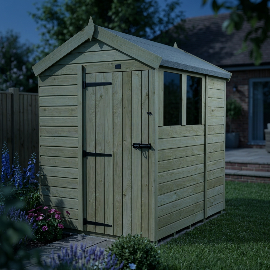 5 x 6 Apex Shed (Single Door, With Windows) - view 5