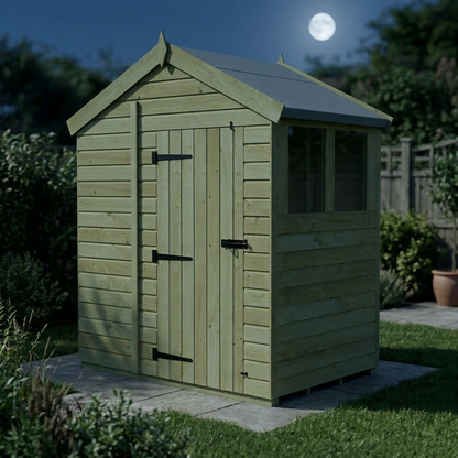 7 x 4 Apex Shed (Single Door, With Windows) - view 6