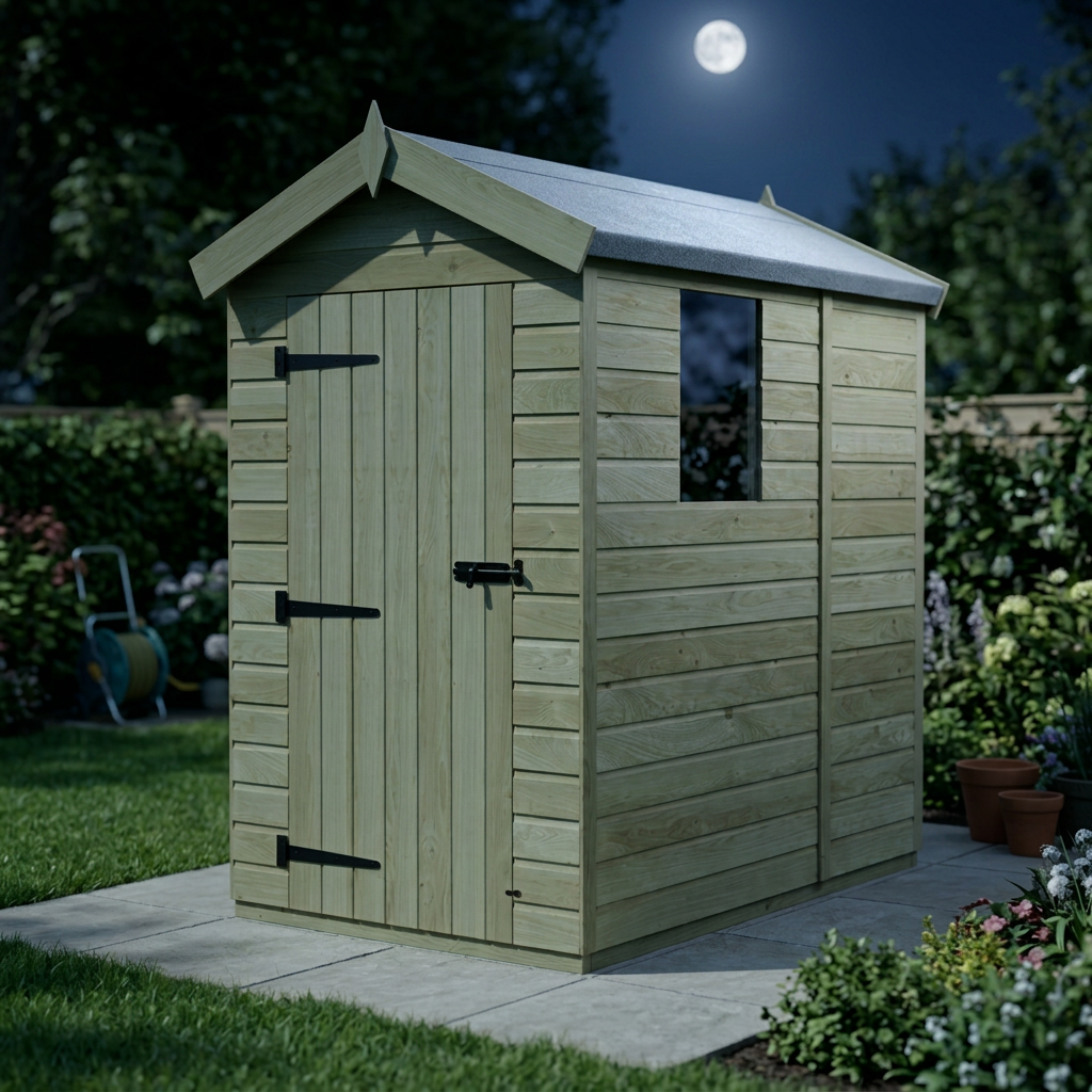4 x 5 Apex Shed (Single Door, With Windows) - view 5