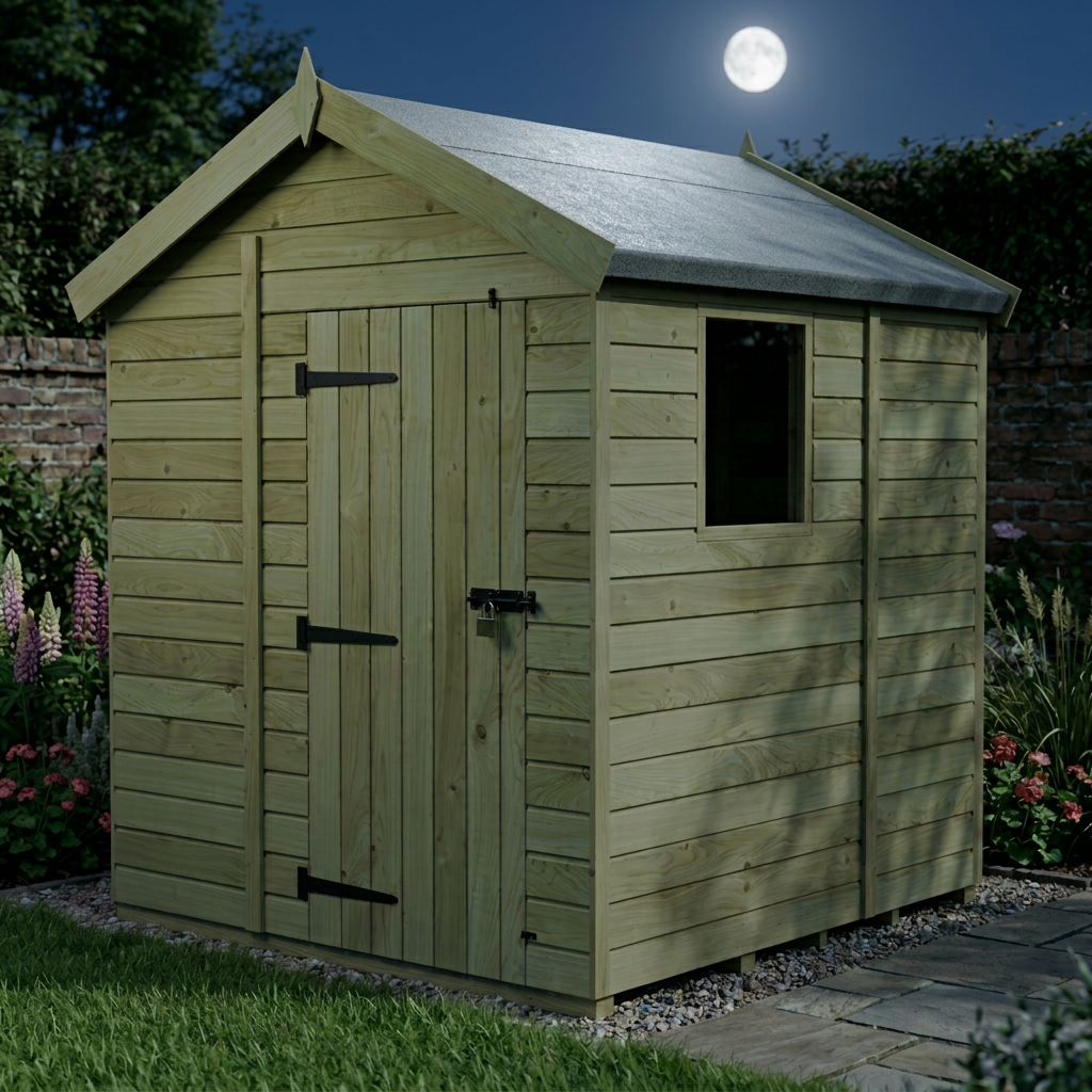 6 x 5 Apex Shed (Single Door, With Windows) - view 6