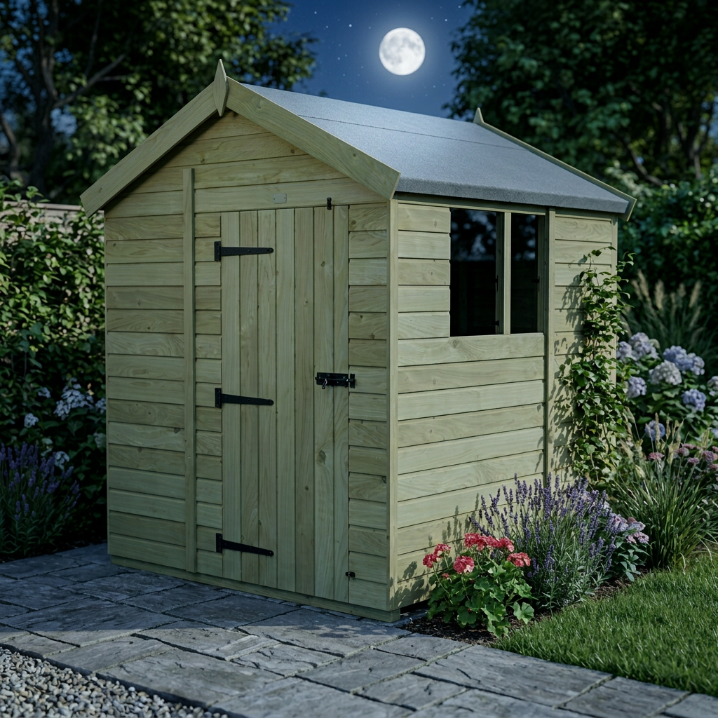 7 x 5 Apex Shed (Single Door, With Windows) - view 5
