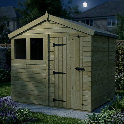 8 x 5 Apex Shed (Single Door, With Windows) - view 6