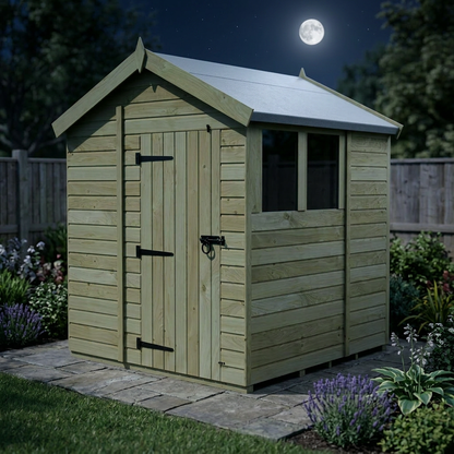 7 x 6 Apex Shed (Single Door, With Windows) - view 5