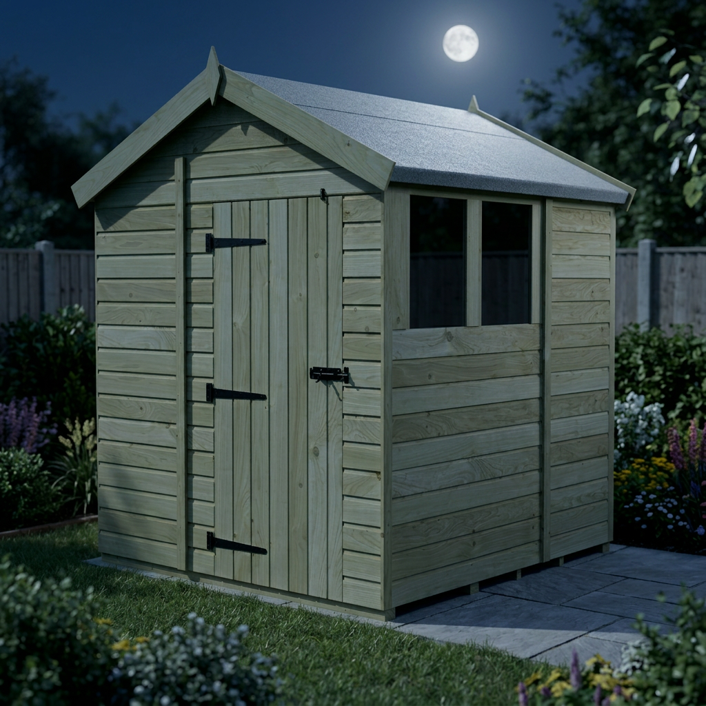 6 x 7 Apex Shed (Single Door, With Windows) - view 5