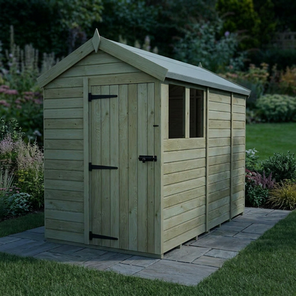 5 x 9 Apex Shed (Single Door, With Windows) - view 6