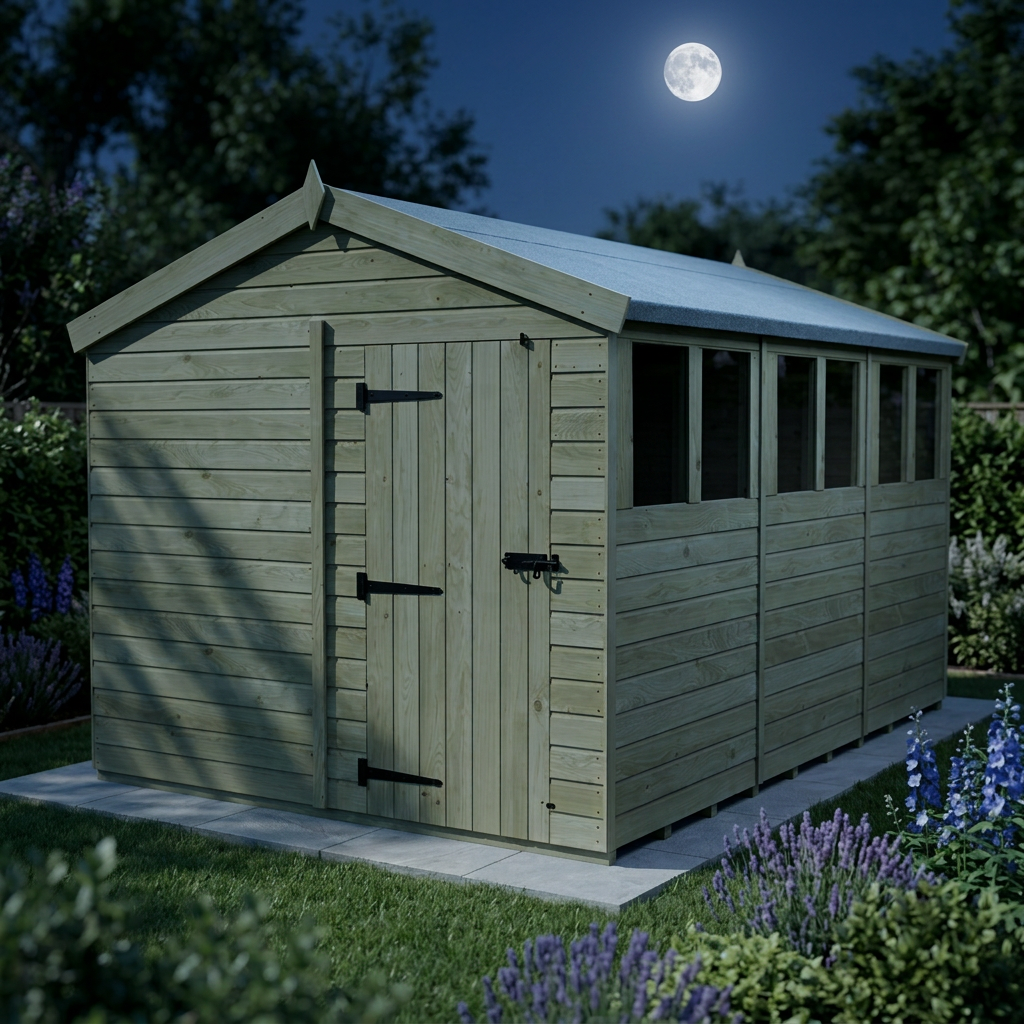 8 x 12 Apex Shed (Single Door, With Windows) - view 5