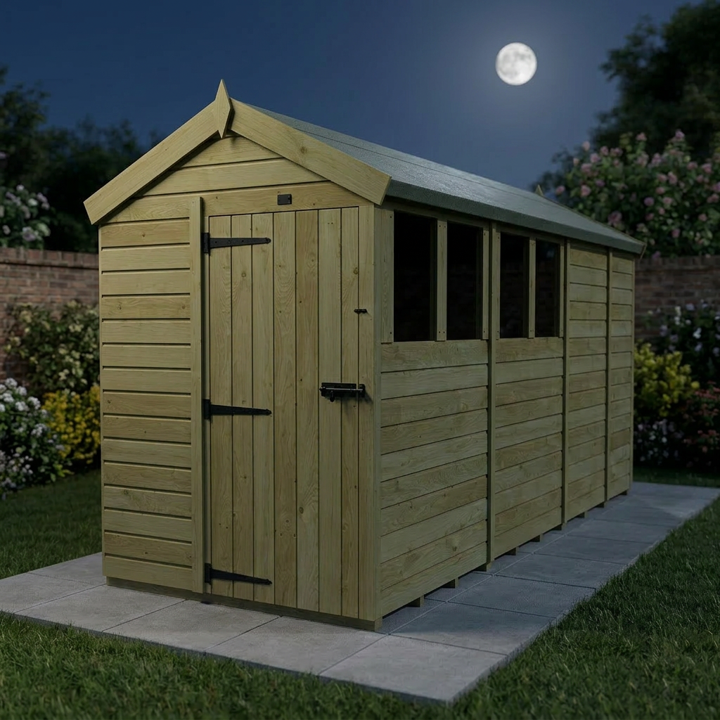 5 x 13 Apex Shed (Single Door, With Windows) - view 6