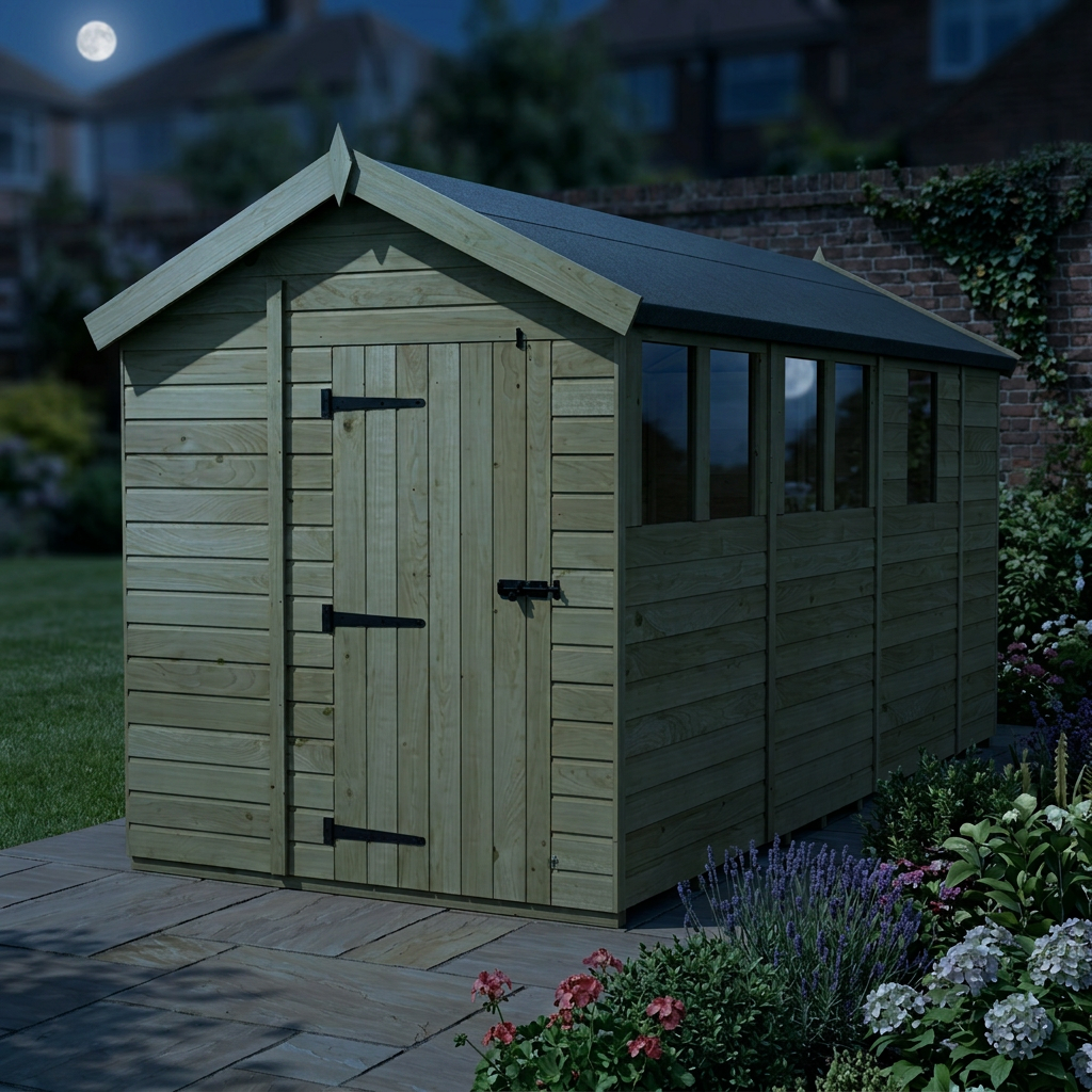 7 x 13 Apex Shed (Single Door, With Windows) - view 6