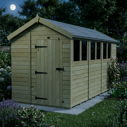 6 x 14 Apex Shed (Single Door, With Windows) - view 6