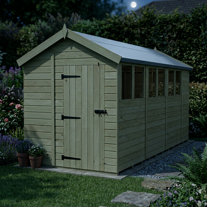 6 x 15 Apex Shed (Single Door, With Windows) - view 6