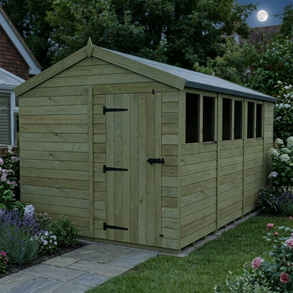 8 x 14 Apex Shed (Single Door, With Windows) - view 5