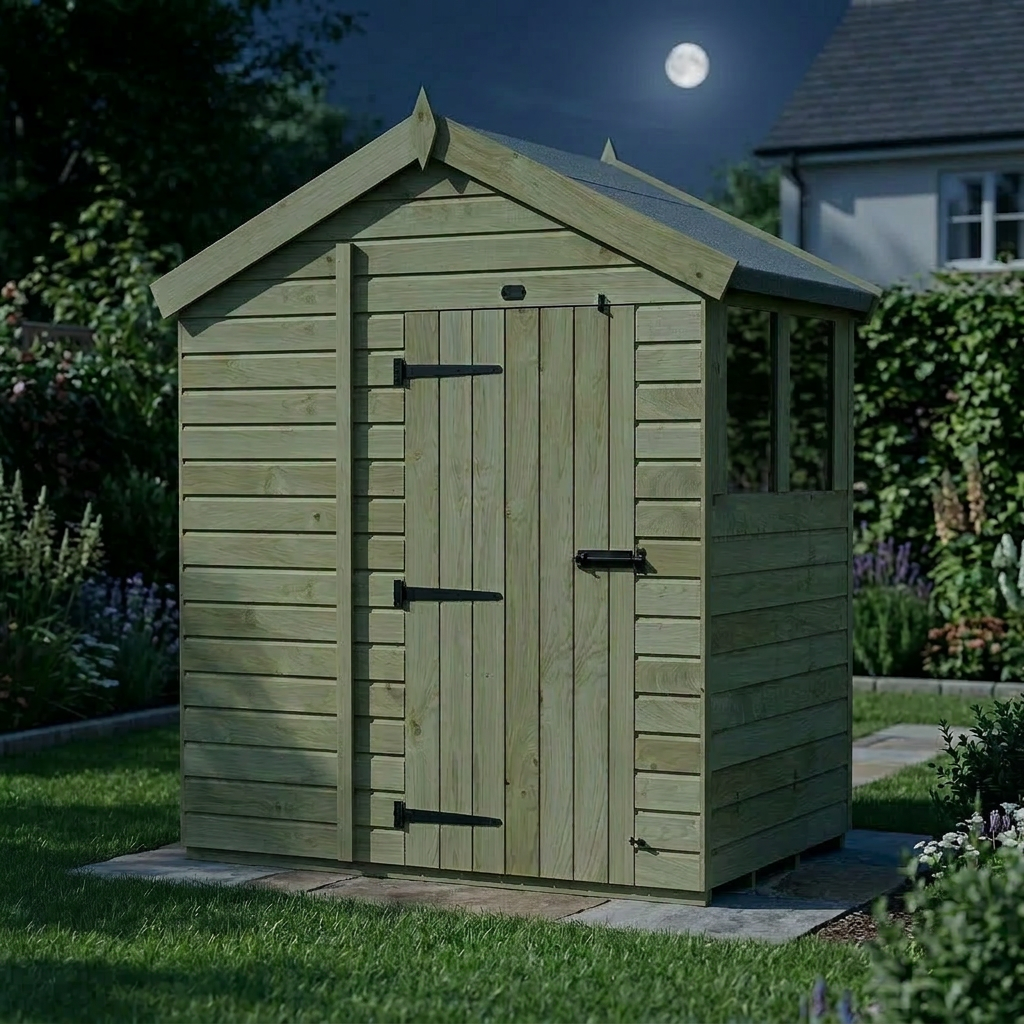 6 x 4 Apex Shed (Single Door, With Windows) - view 5