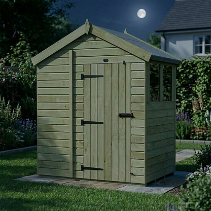 6 x 4 Apex Shed (Single Door, With Windows) - view 5