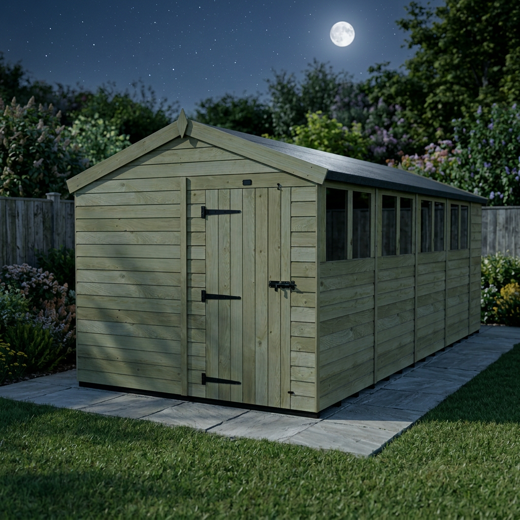 8 x 18 Apex Shed (Single Door, With Windows) - view 6